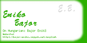 eniko bajor business card
